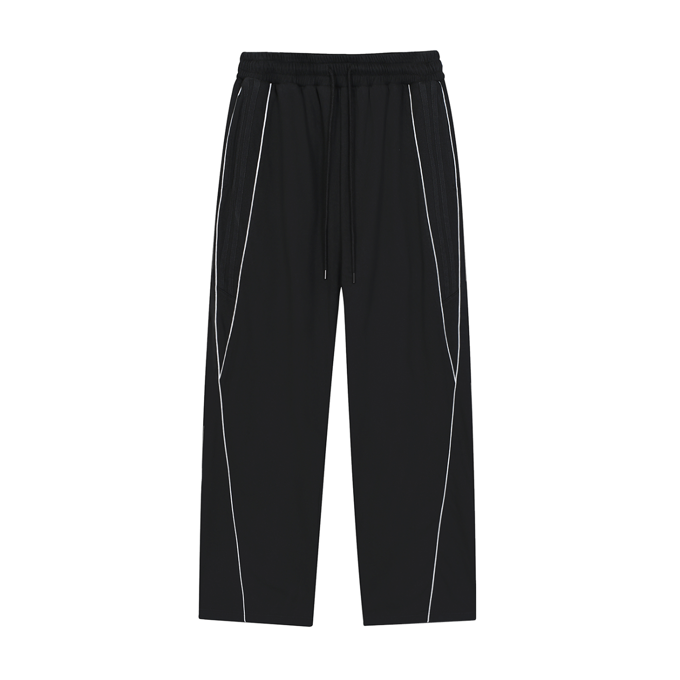 Striped Straight-Leg Sweatpants