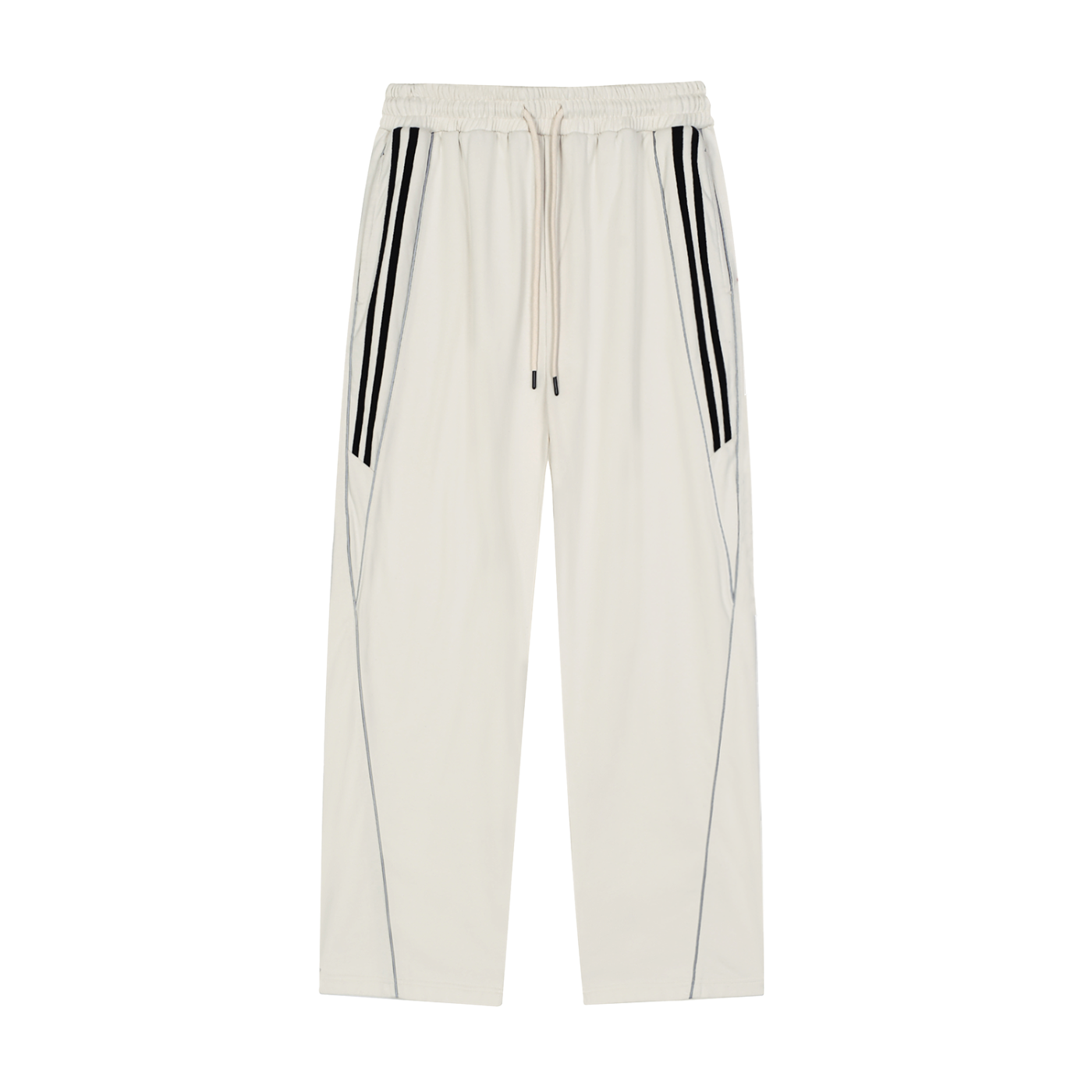 Striped Straight-Leg Sweatpants