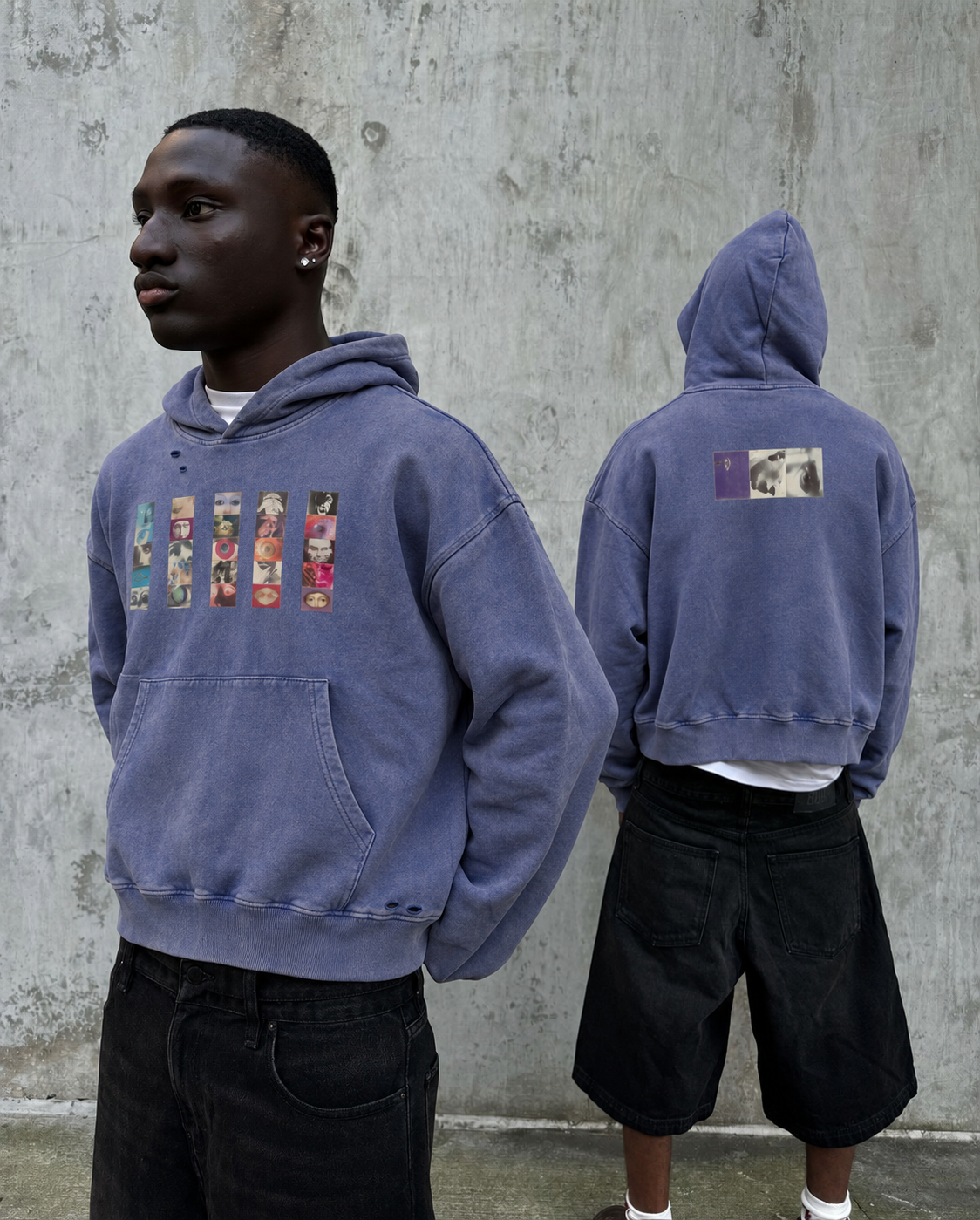 "diverge" v1 distressed hoodie